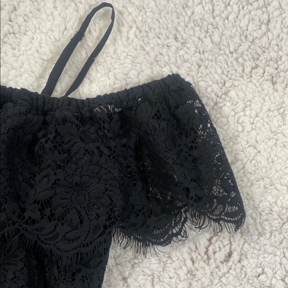 Madewell Black Babydoll Dress Spaghetti Strap Cocktail size 00 - Picture 4 of 5